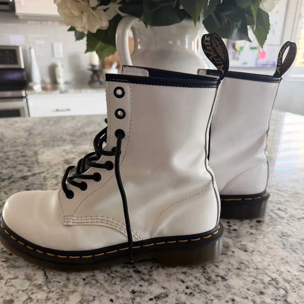 Dr. Martens Gray Lace-Up Boots - Picture 7 of 7